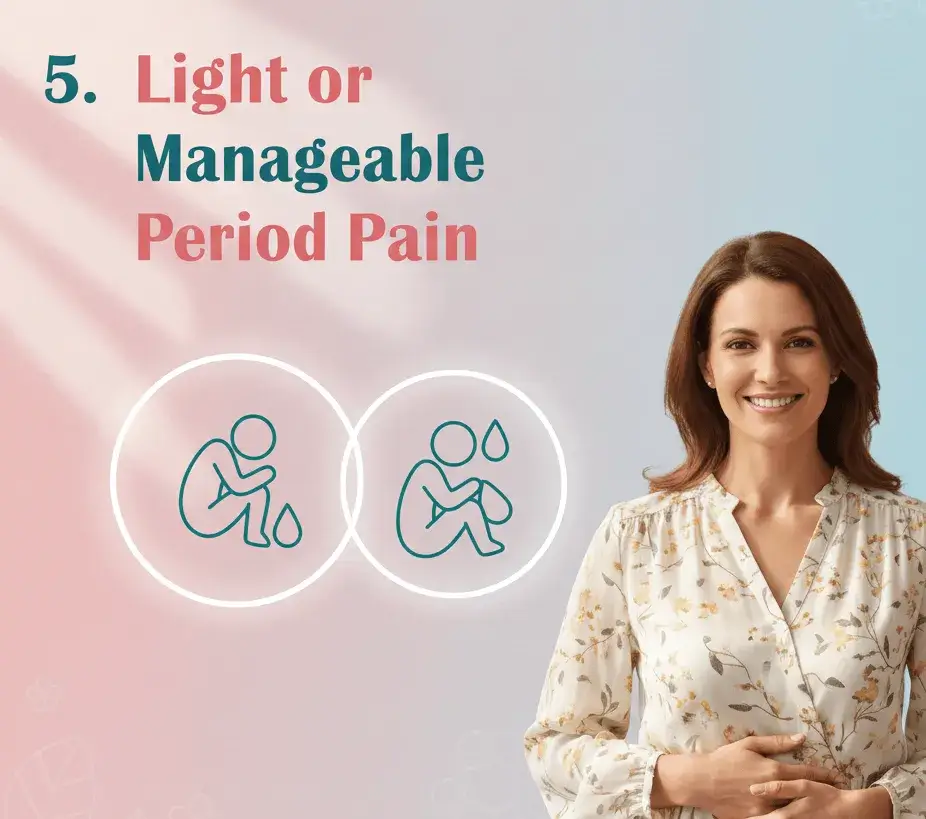 5. Light or Manageable Period Pain